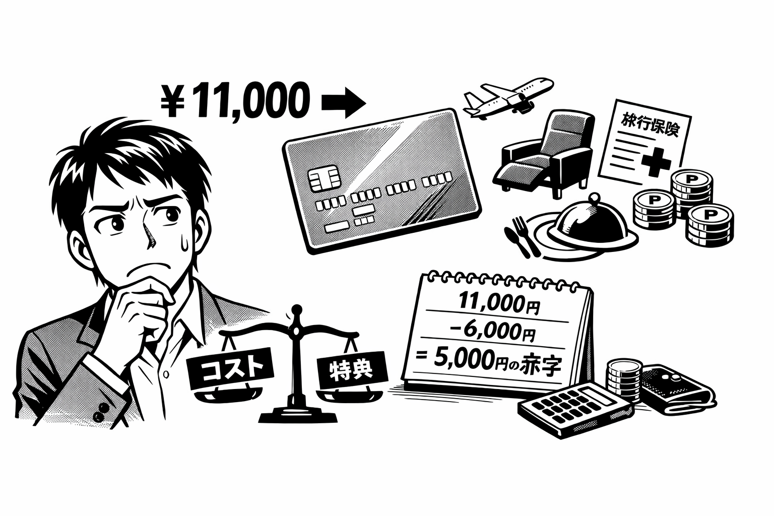 クレジットカードの年会費、本当に元取れてる?損益分岐点の計算法